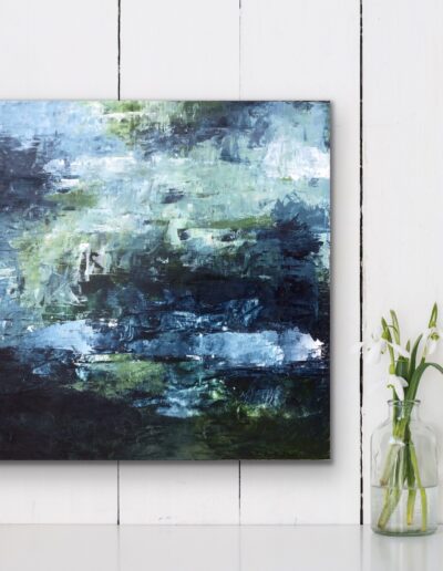 Abstrakt maleri "L'Eau" 30x30