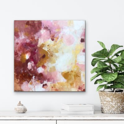 Abstrakt maleri "Feminine touch" 40x40