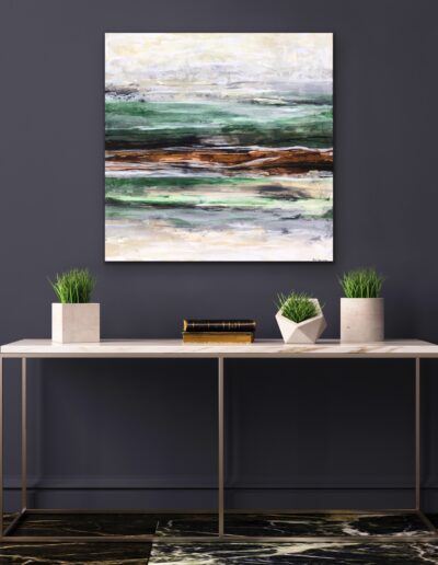 Abstrakt maleri "Indre verden" 80x80