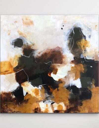 Abstrakt maleri "Mit sted" 30x30