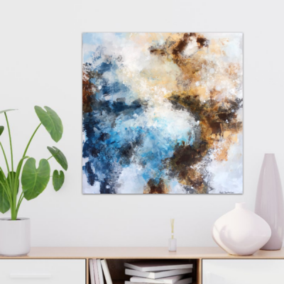 Abstrakt maleri "Sfære" 55x55