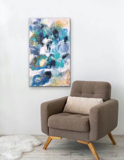 Abstrakt maleri "Happy day" 60x100