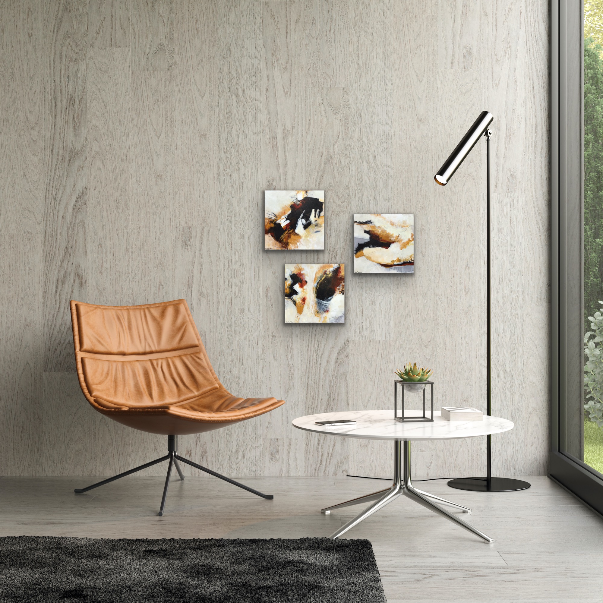 Lune glimt 1. 30x30 - Billede 3