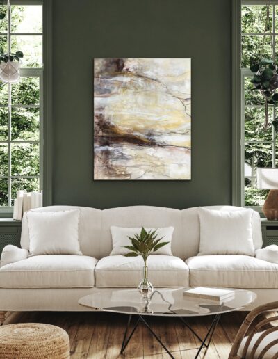 Abstrakt maleri "Følg strømmen" 80x100