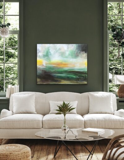 Abstrakt maleri "Sunrise" 80x100