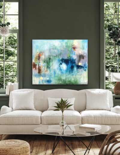 Abstrakt maleri "Spring Time" 80x100