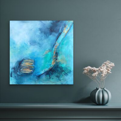 Abstrakt maleri "Indre Glød" 40x40