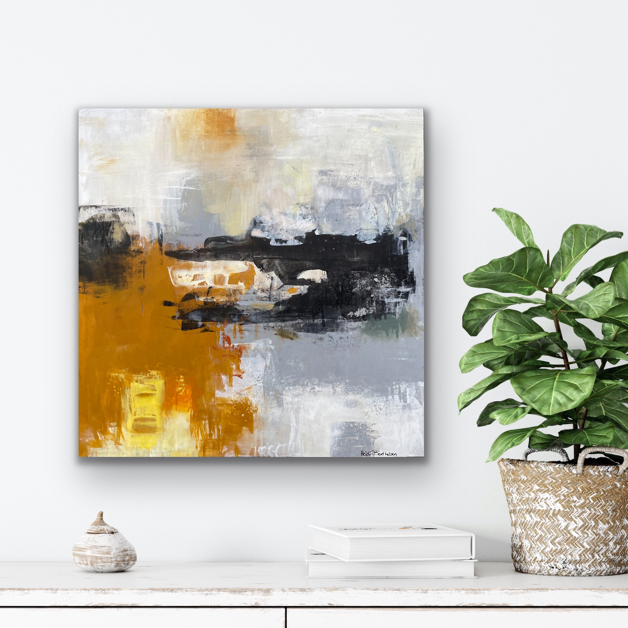 Abstrakt maleri "Raw Unika" 40x40