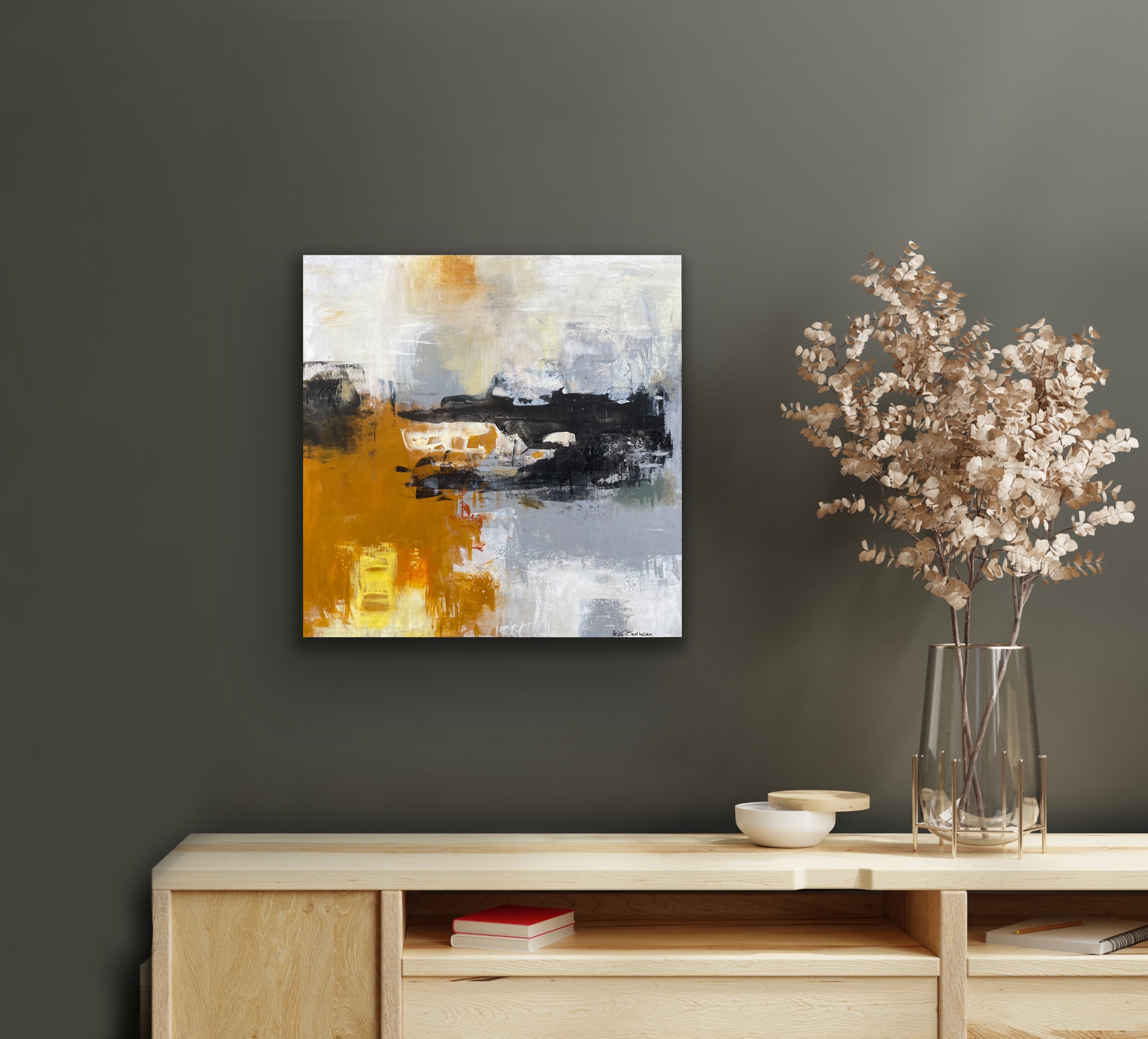 Abstrakt maleri "Raw Unika" 40x40