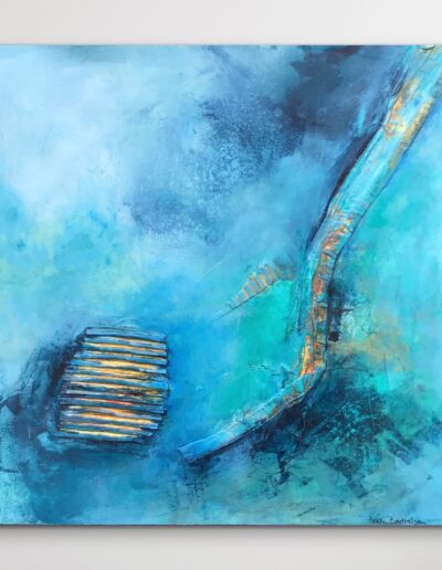 Abstrakt maleri "Indre Glød" 40x40