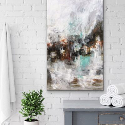 Abstrakt maleri "Kunstnerliv" 60x100