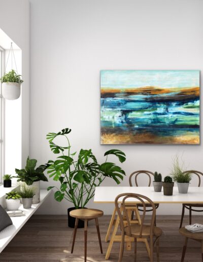 Abstrakt maleri "Coastline" 90x120