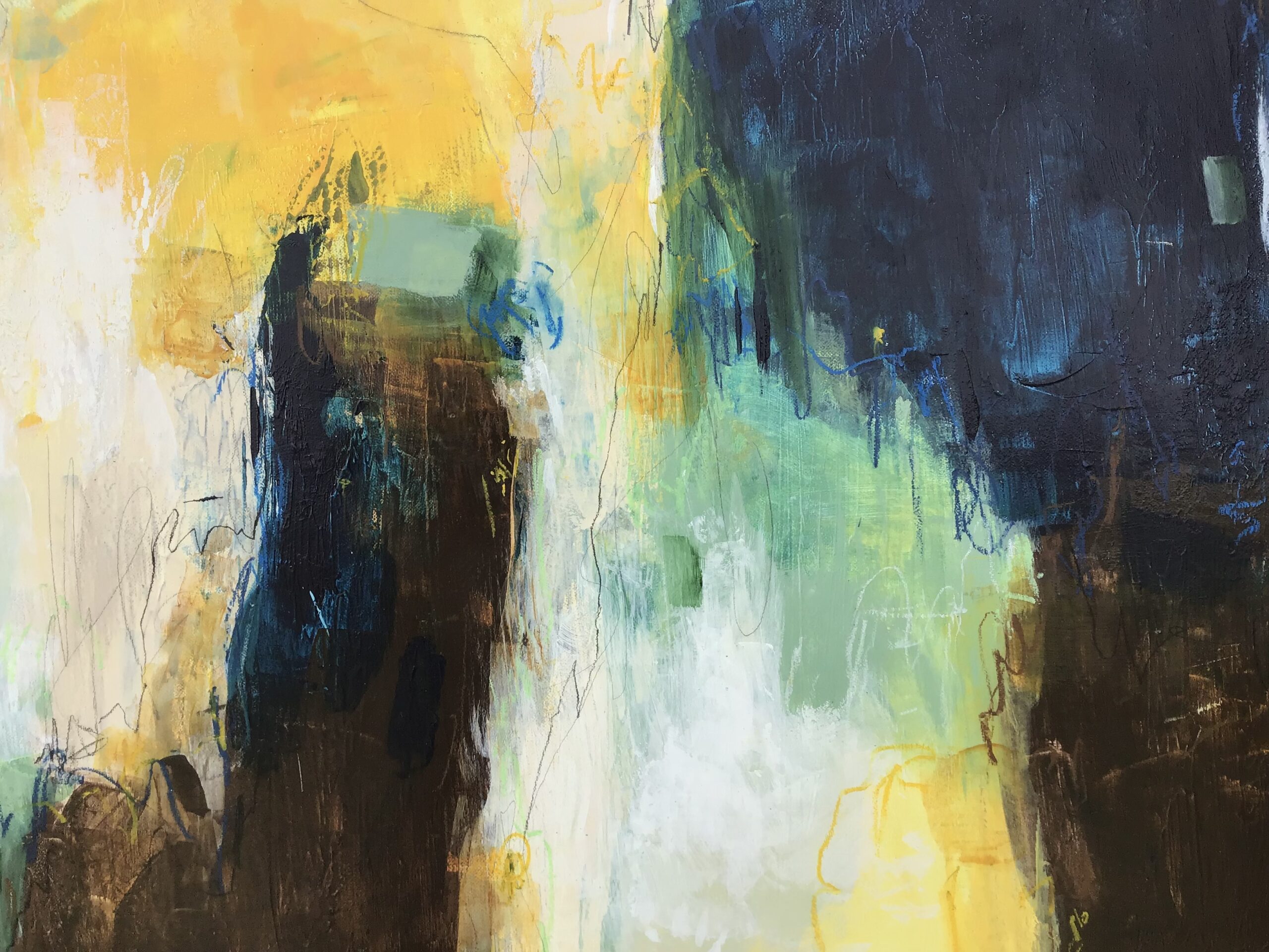 Abstrakt maleri "Taste of summer" 80x90