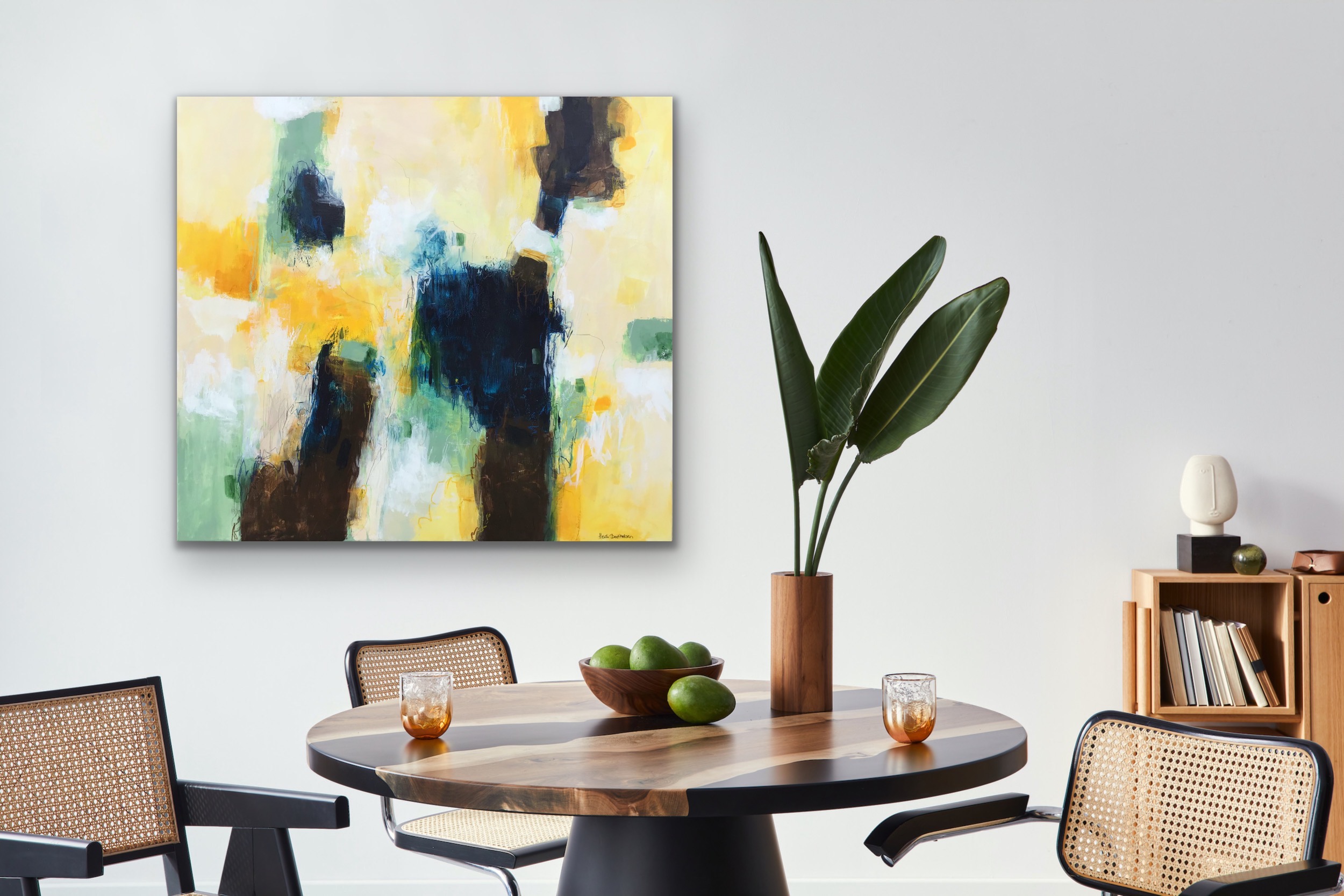 Abstrakt maleri "Taste of summer" 80x90