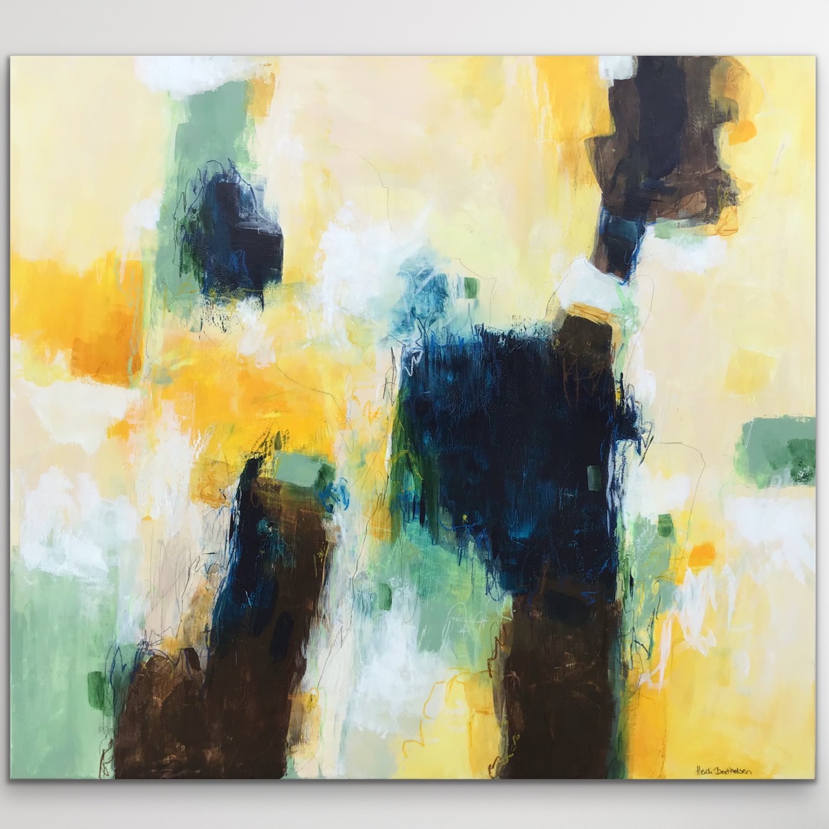 Abstrakt maleri "Taste of summer" 80x90