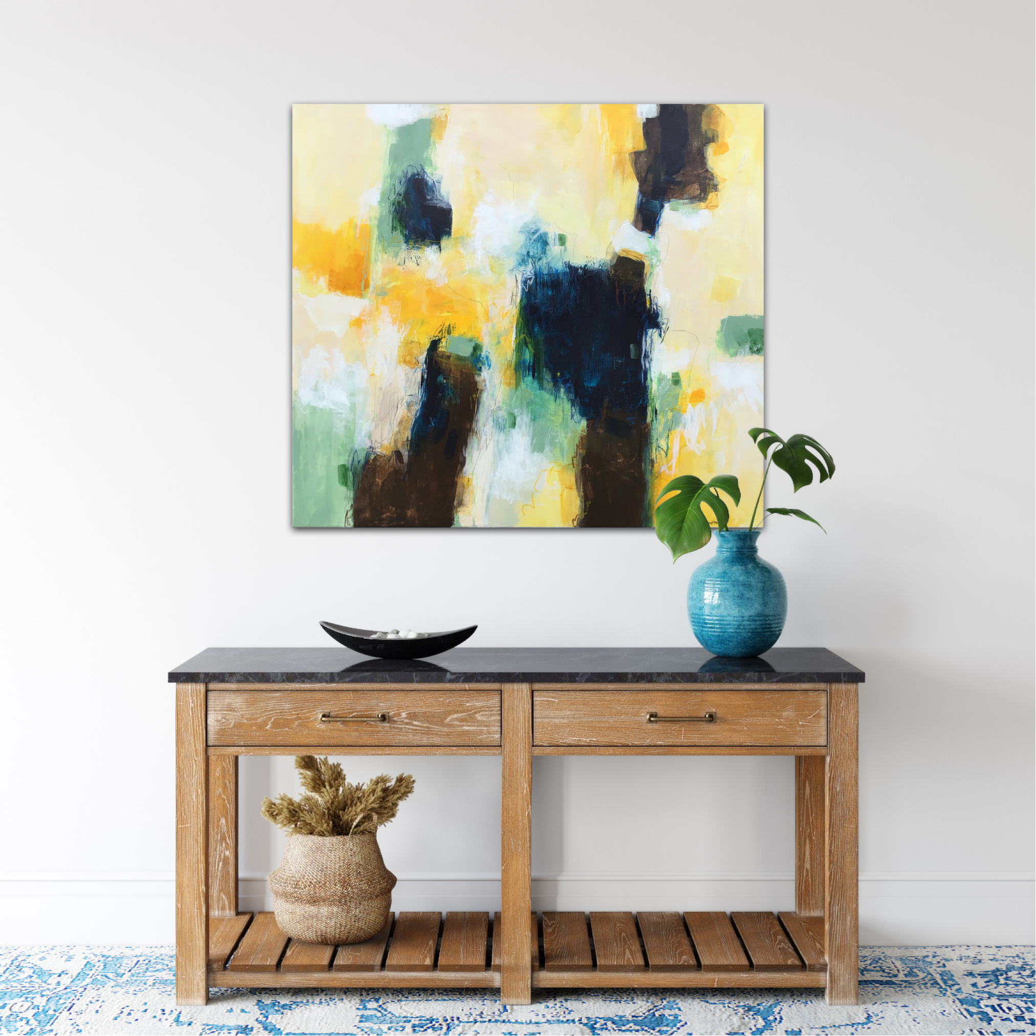 Abstrakt maleri "Taste of summer" 80x90