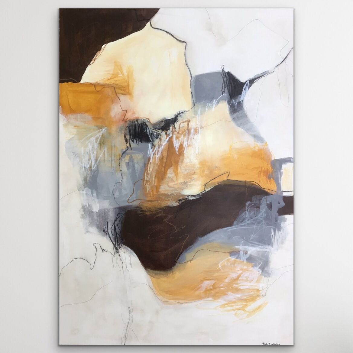 Gylden Reflektion 2 stk á 70x100 - Billede 5