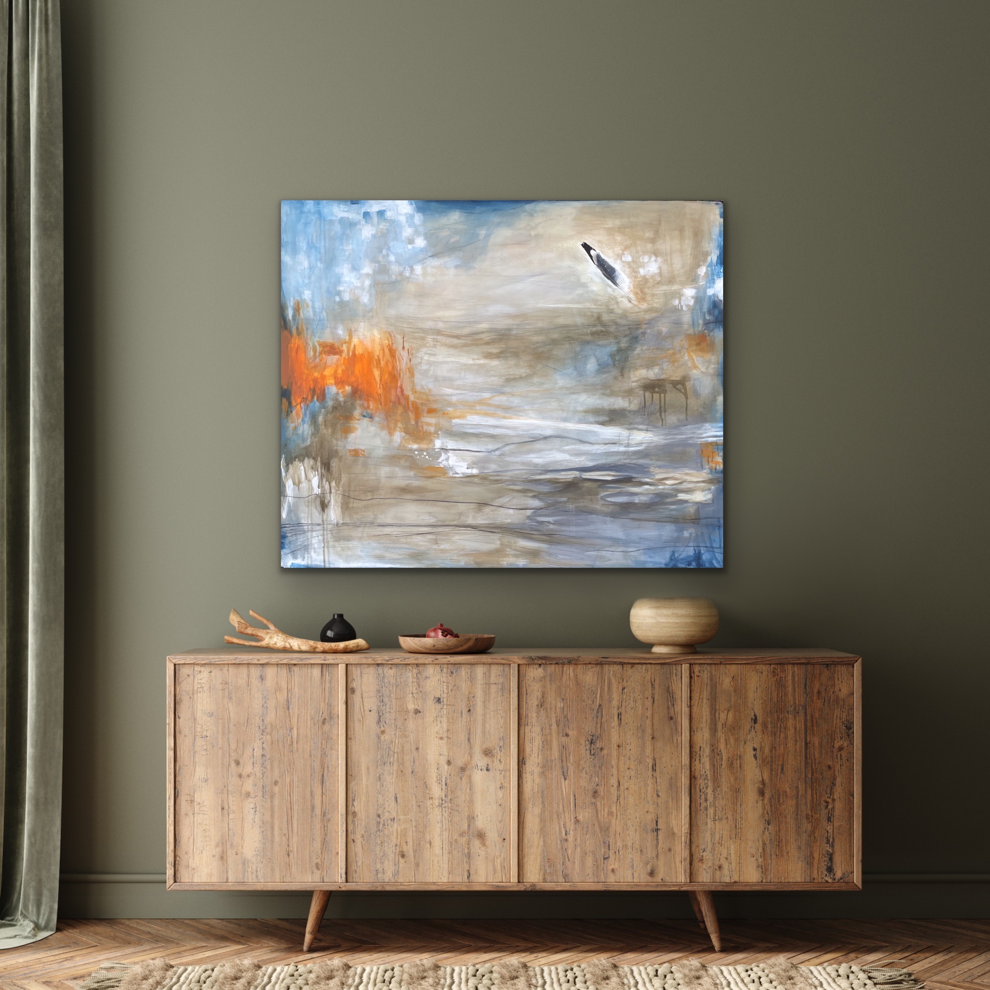 Sjæl i flammer 100x120x4 (solgt) - Billede 3