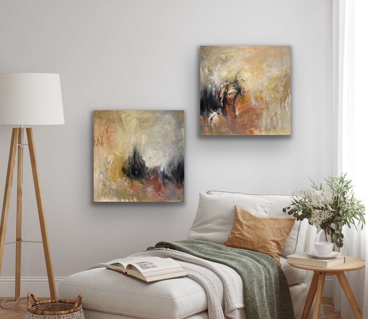 Ash and Fire 2 á 60x60 - Billede 3