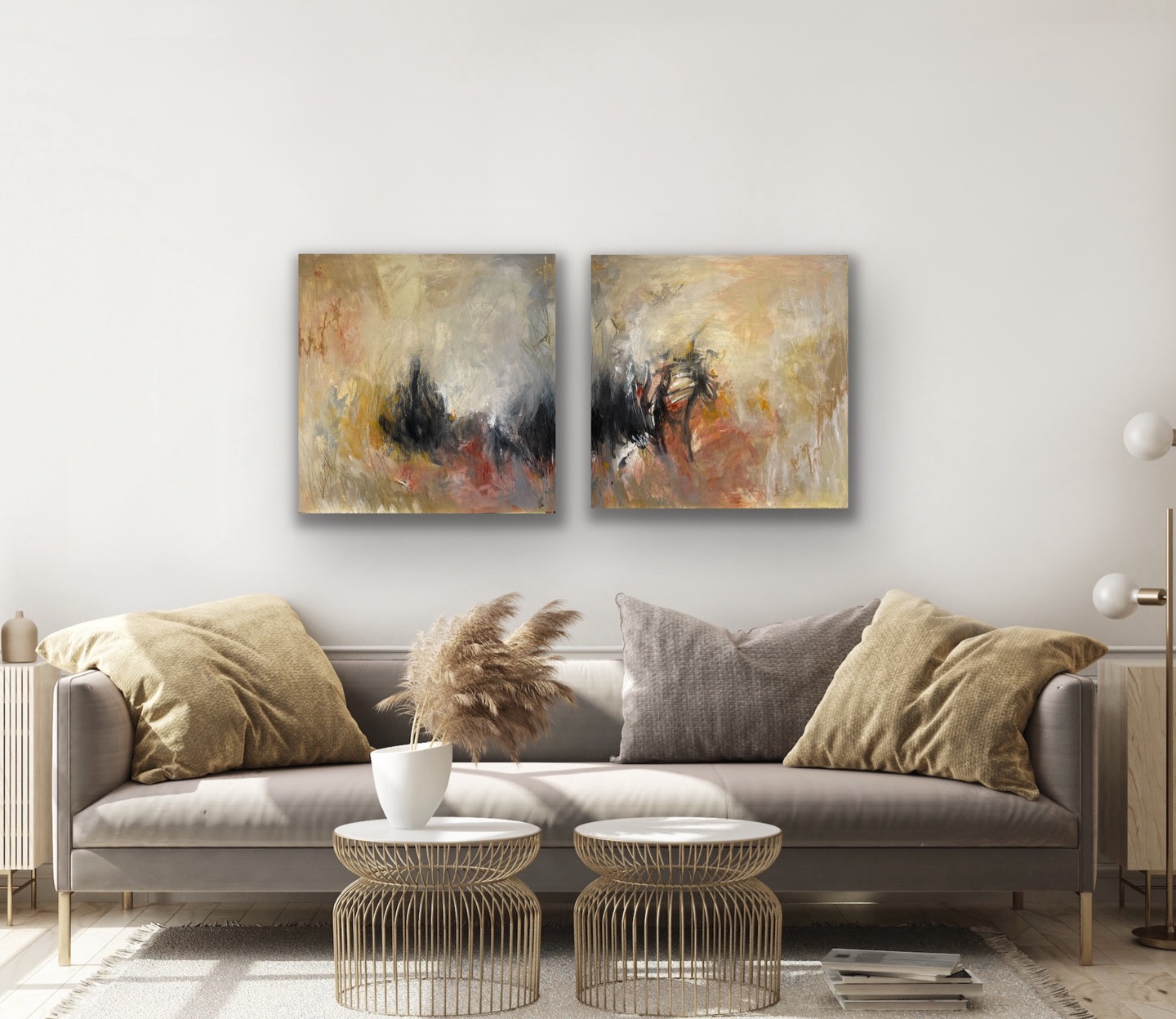 Ash and Fire 2 á 60x60 - Billede 2