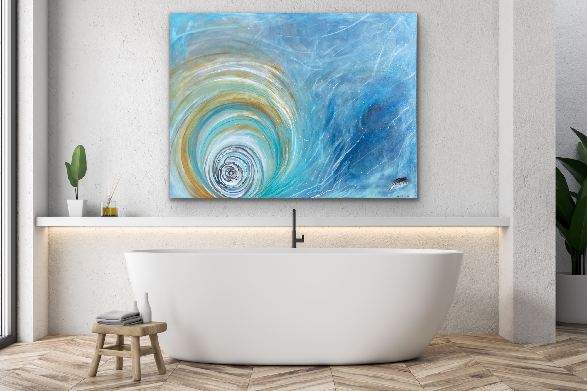 Luft (Element) 90x120 - Billede 3