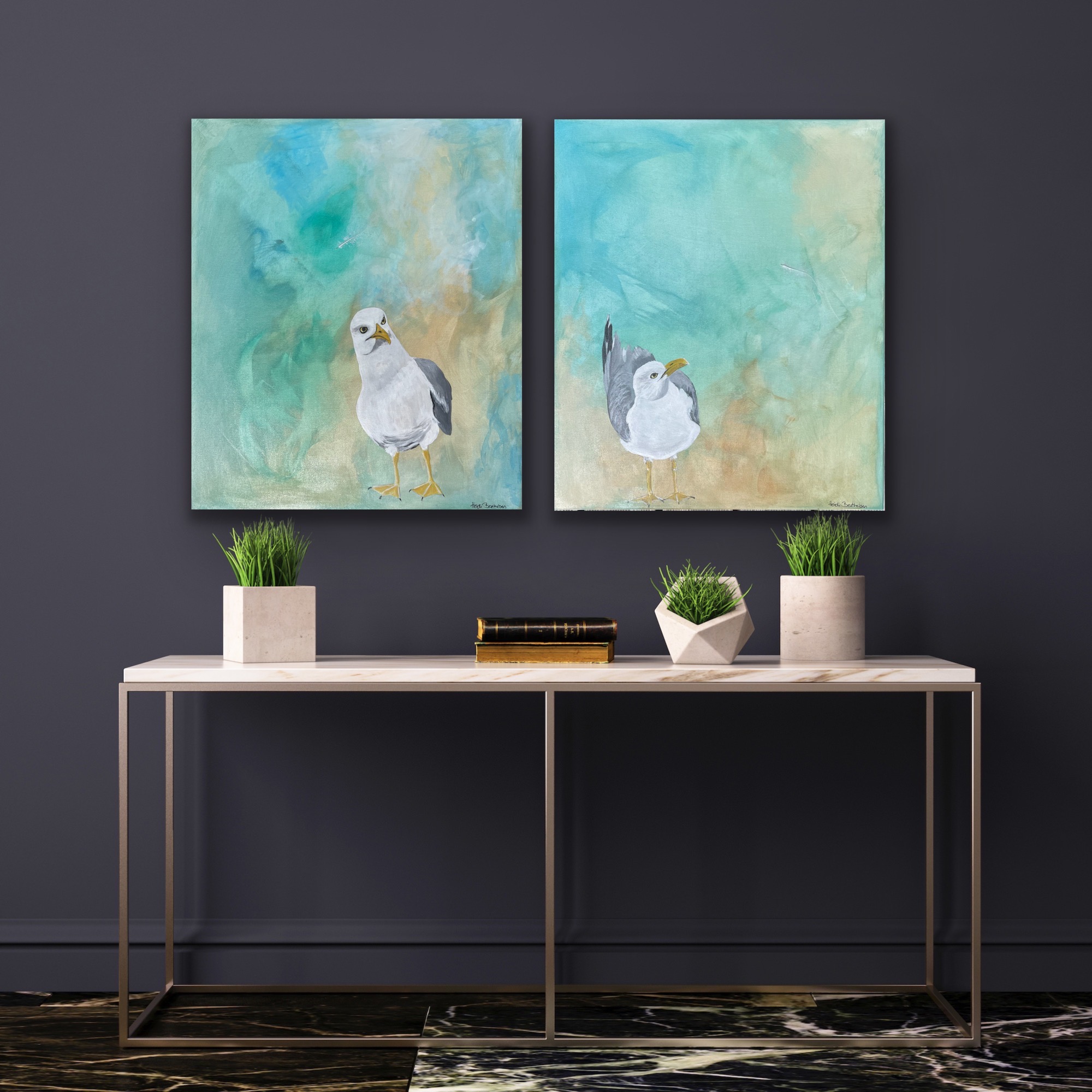 Mågen Poul 60x70 - Billede 2