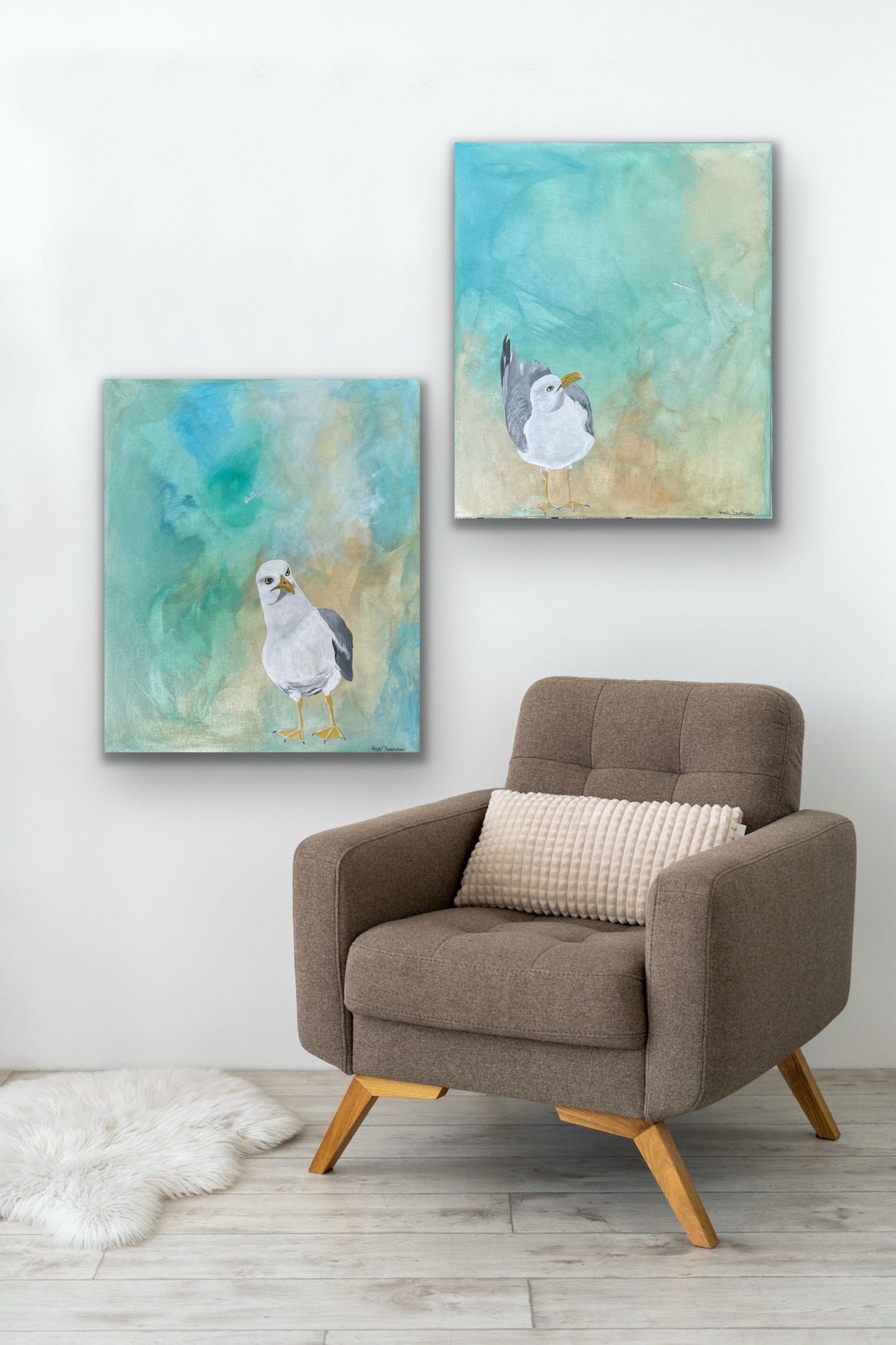 Mågen John 60x70 - Billede 2
