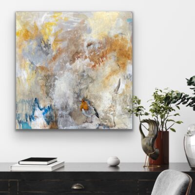 “Livets aftryk + Rødhals” 55x55