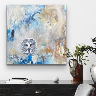 “Livets færden + Lap ugle” 55x55