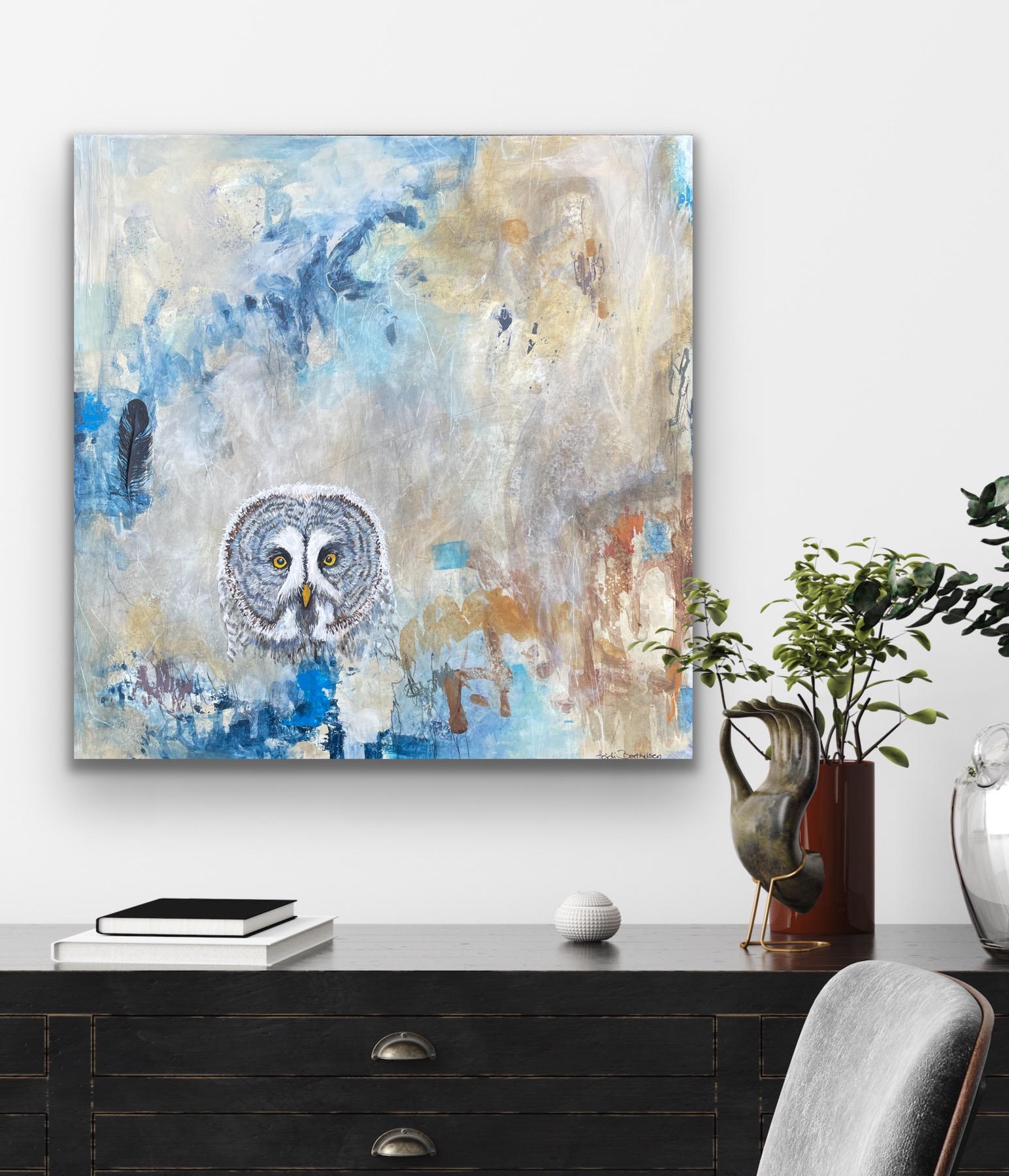 “Livets færden + Lap ugle” 55x55