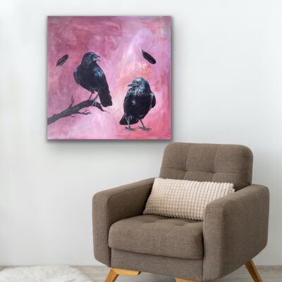 De vise ravne 80x80x4